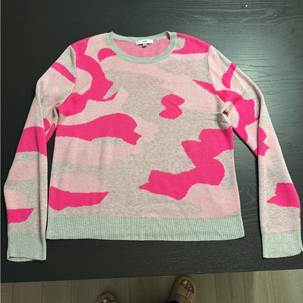 Fate Pink and Gray camo Women's Sweater